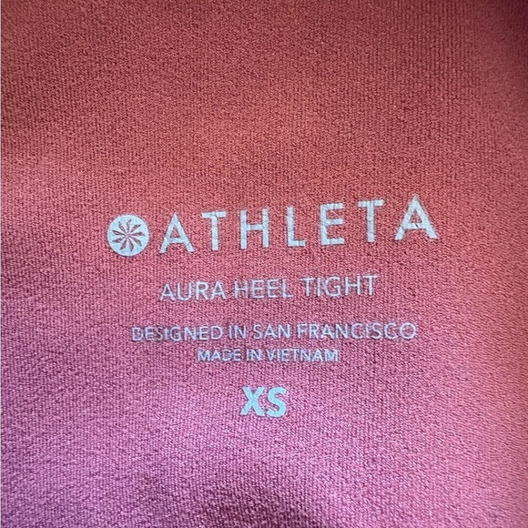 Athleta womens Aura Heel Tight in Powervita maple red color sz XS preloved - Picture 2 of 12